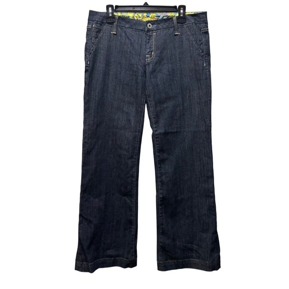 Miss Me Womens Blue Denim Geneva Wide Leg Jeans Size 31 - Picture 1 of 9